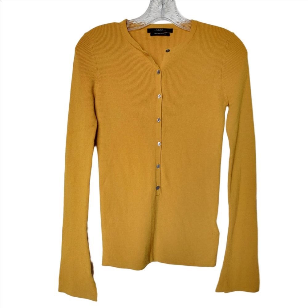 JCLP KNITWEAR Butter Yellow Color Shaggy Fit Shirt Size Small